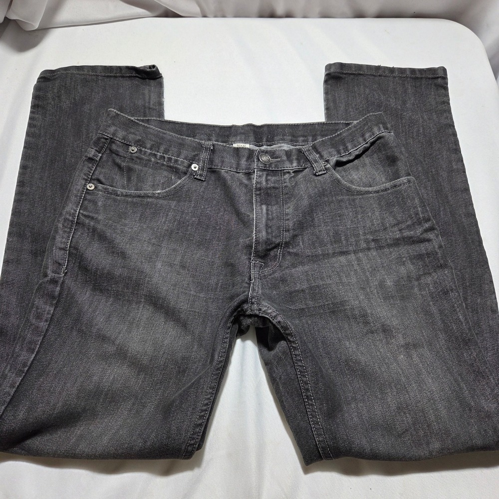 PD&C Mens Straight Leg‎ Jeans Faded Black 32x32 FD9D3B3B Casual Denim Pants